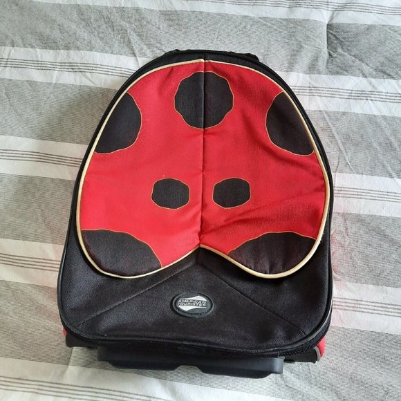 American Tourister Rolling Hidden Handle Ladybug Kids Luggage Bag - Picture 1 of 9